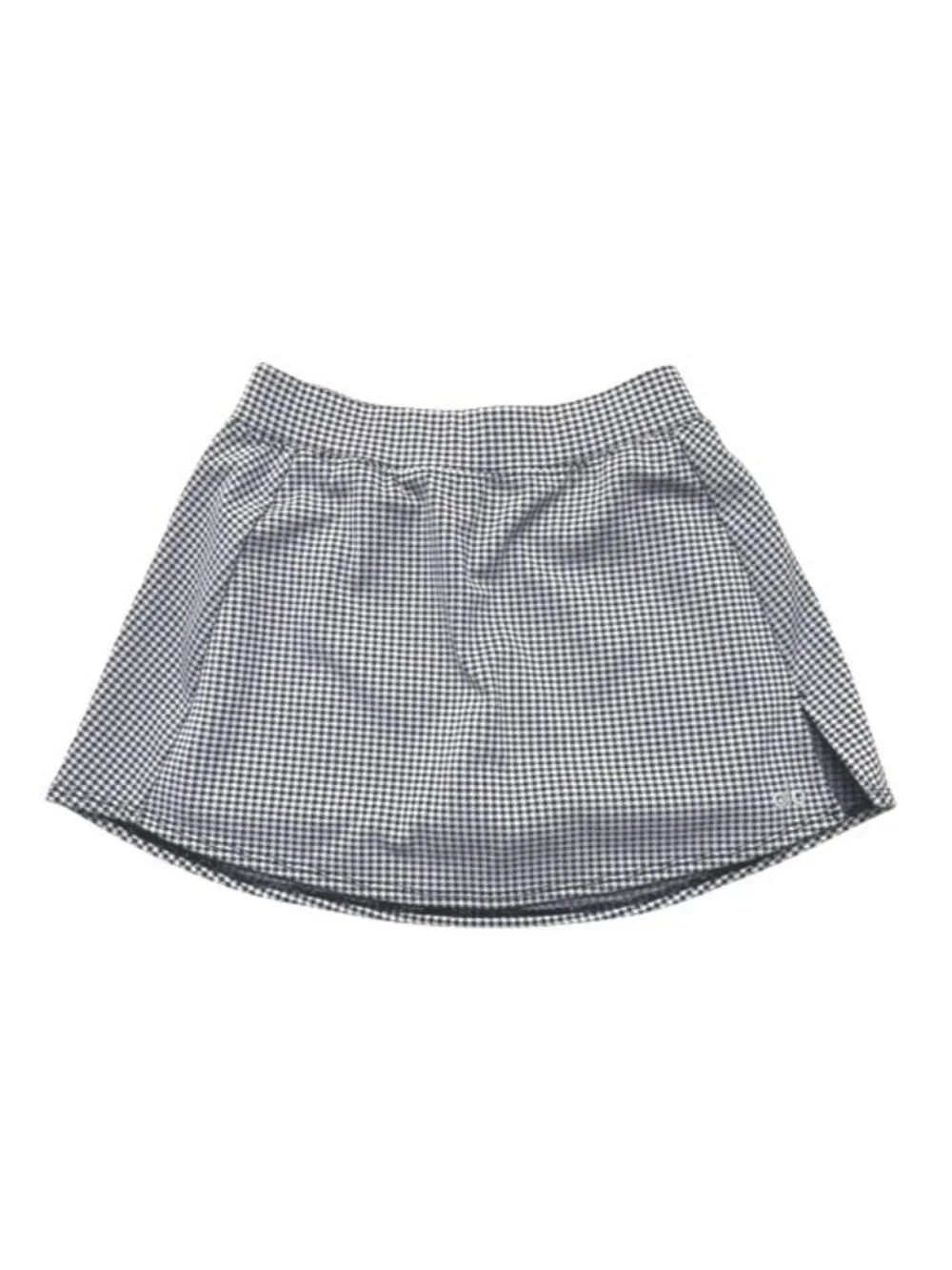 Alo Yoga Micro Houndstooth Tennis Skirt in Black/White